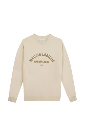 Maison Labiche logo-embroidered sweatshirt - Neutrals