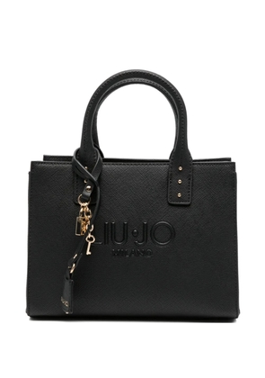 LIU JO small logo-embossed tote bag - Black