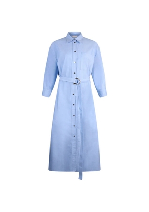 LIU JO patch-pocket belted midi shirt dress - Blue