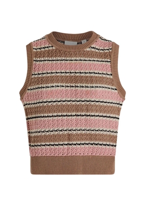 Varley stripe stitch tank top - Brown