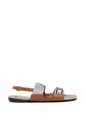 Nº21 snakeskin-effect strap sandals - Grey
