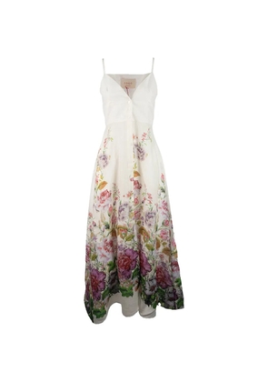 CO.GO floral-print maxi dress - White