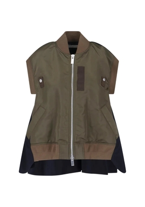 sacai zip gilet - Blue