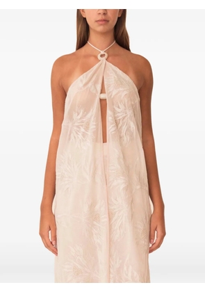 AZULU Emiko floral-pattern top - Neutrals