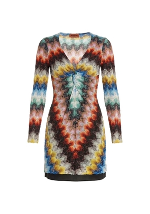 Missoni V-neck patterned mini dress - Black