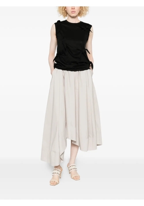 Isabelle Blanche drawstring asymmetric midi skirt - Neutrals