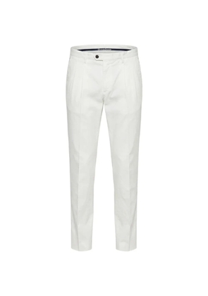 Drumohr pleated cotton trousers - White