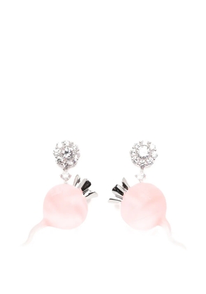 YVMIN flower-embellishment drop earrings - Silver