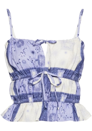 We Are Kindred Celeste linen top - Purple