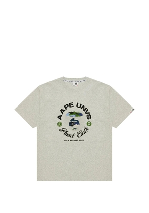 AAPE BY *A BATHING APE® earth logo T-shirt - Grey