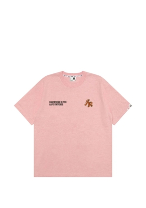 AAPE BY *A BATHING APE® embroidered T-shirt - Pink
