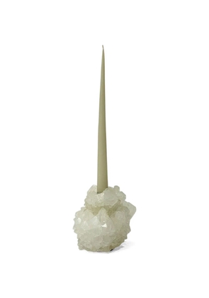 Mineral Series crystal candlestick holder - White