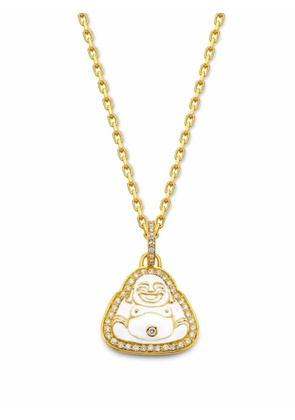 BUDDHA MAMA small Happy Buddha diamond pendant - Gold