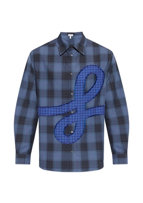 LOEWE plaid cotton shirt - Blue