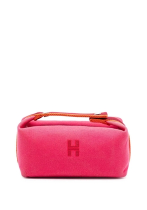Hermès Pre-Owned 2020-2025 Small Toile Bride A Brac Case vanity bag - Pink
