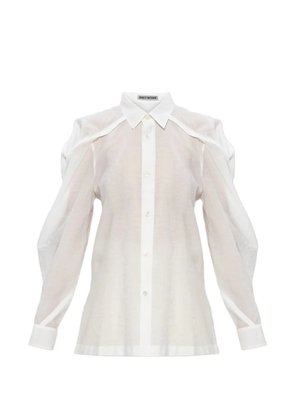 Issey Miyake puff-sleeve shirt - White