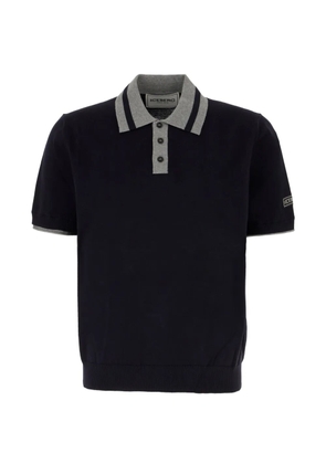 Iceberg regular-fit striped-collar cotton polo shirt - Blue