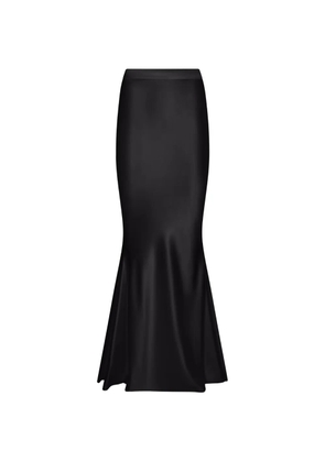 ALEXIA & ANTONIA bias-cut silk maxi skirt - Black