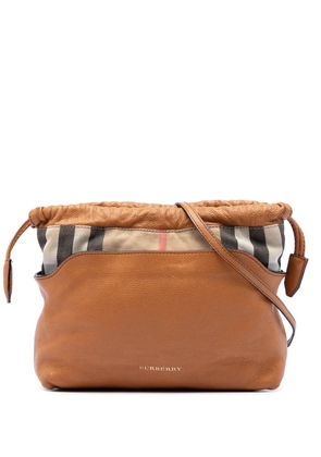 Burberry Pre-Owned 2000-2017 House Check Canvas and Calfskin Little Crush crossbody bag - Brown