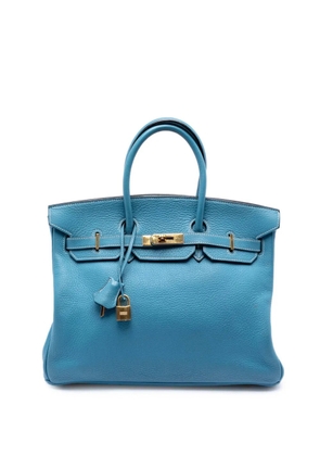 Hermès Pre-Owned 2002 Clemence Birkin Retourne 35 handbag - Blue