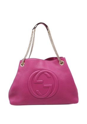 Gucci Pre-Owned pebbled gg leather tote bag - Pink