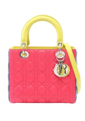 Christian Dior Pre-Owned 2013 Medium Tricolor Lambskin Cannage Lady Dior handbag - Pink