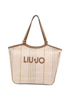 LIU JO logo-patch tote bag - Neutrals