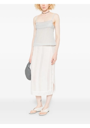 Low Classic layered midi skirt - White