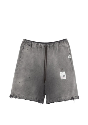 Maison MIHARA YASUHIRO drawstring frayed shorts - Grey