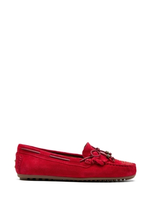 Sarah Chofakian Castelgarden Otonio tassel fringed loafers - Red