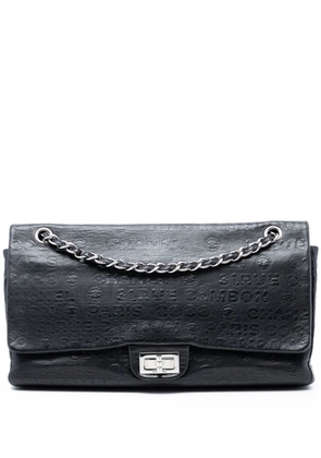CHANEL Pre-Owned 2008-2009 Maxi Embossed Calfskin 31 Rue Cambon Reissue 2.55 Double Flap shoulder bag - Black