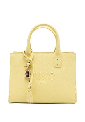 LIU JO small logo-embossed tote bag - Yellow