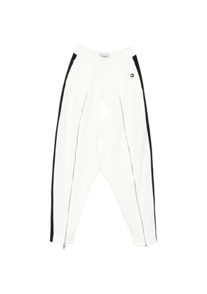 Coperni zip-embellished stripe trousers - White