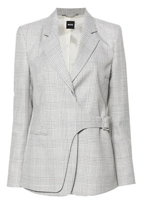 BOSS Prince of Wales check blazer - Grey