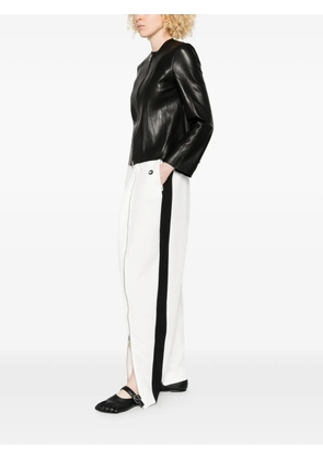 Coperni zip-embellished stripe trousers - White