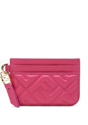FENDI Baguettte FF-embossed cardholder - Pink