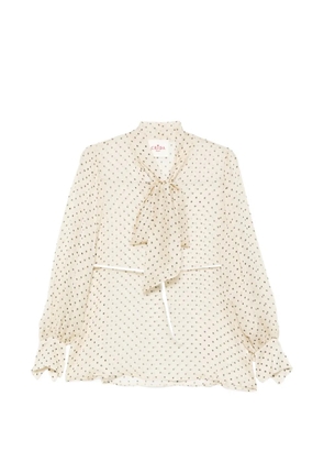 CRIDA polka-dot blouse - Neutrals