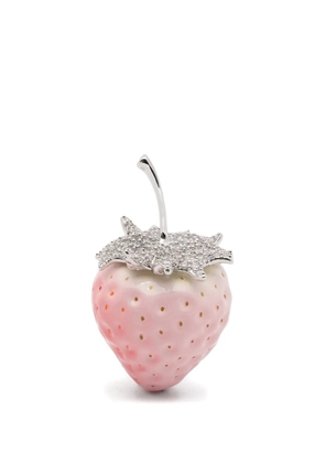 YVMIN Strawberry pavé gemstone earring - Silver