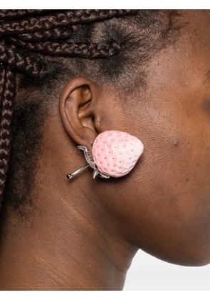 YVMIN Strawberry pavé gemstone earring - Silver