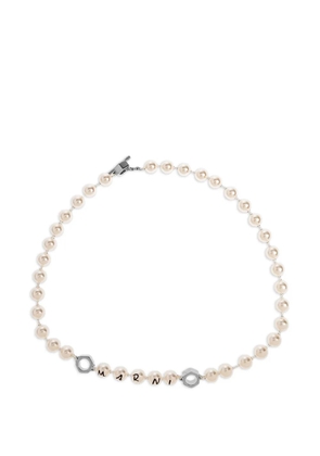 Marni pearl crystal necklace - Neutrals