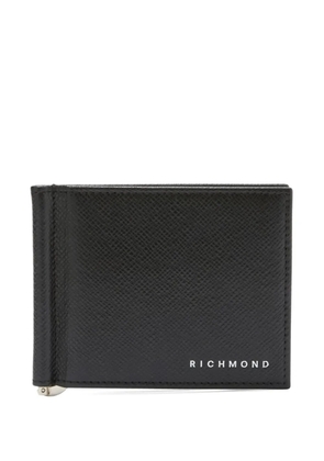 John Richmond textured card holder - Black