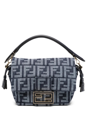 FENDI Mamma Baguette signature pattern clutch bag - Blue