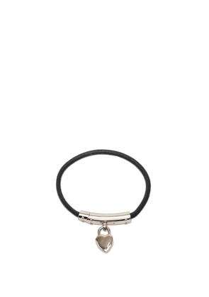 Hermès Pre-Owned 2000-2010 Leather Cadena Heart Charm Bracelet costume bracelet - Black