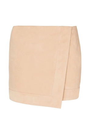 Balmain suede mini skirt - Neutrals