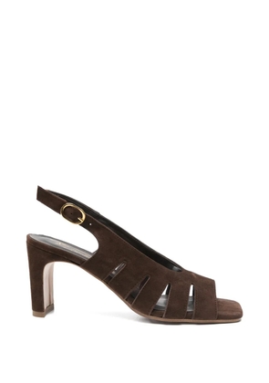 biancadi cutout-detail slingback sandals - Brown