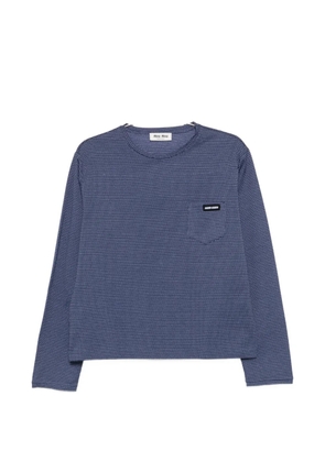 Miu Miu chest-pocket sweatshirt - Blue