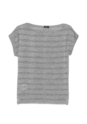 Neera lurex stripe T-shirt - Grey
