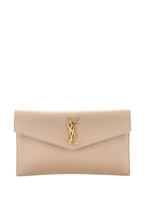 Saint Laurent Pre-Owned Uptown Pouch Leather clutch bag - Neutrals