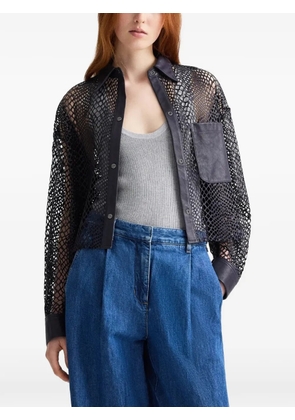 TWP Little Big Joe fishnet pocket shirt - Blue