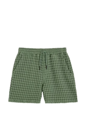 OAS Company Waffle Porto textured drawstring shorts - Green